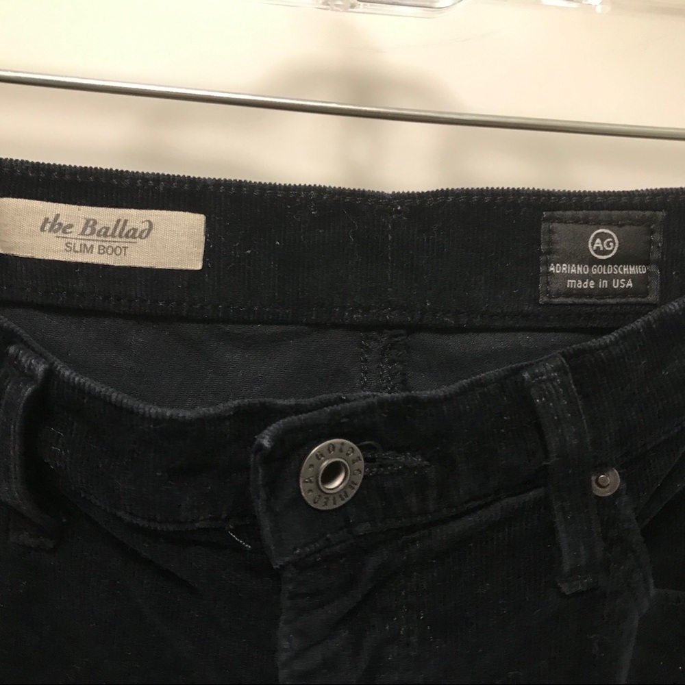 AG “the ballad” corduroy pants in black. Size 28.